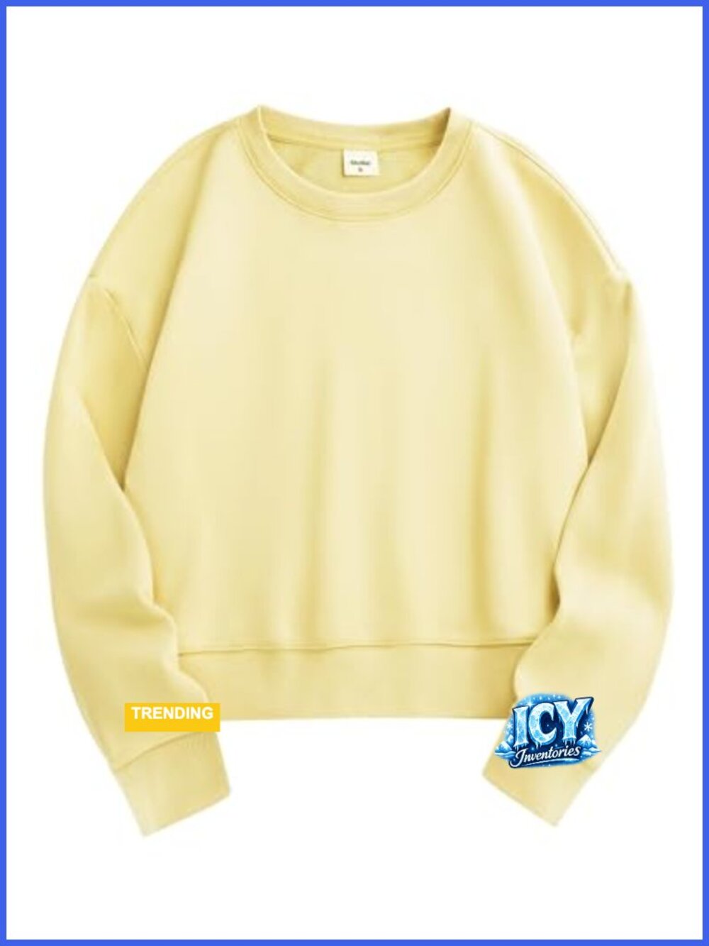 Cropped Cotton Sweatshirt Long Sleeve Crewneck Pullover Oversized